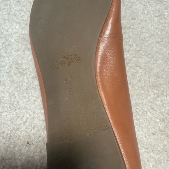 Coach Cap Toe \'Ashley\' Flats Brown & Black Leather Gold
